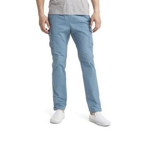 PacSun Men's Cargo Pants Baggy SML Cotton Blend Performance Blue NWT MSRP $59.95